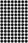 Label, 8 mm, round, AVERY ZWECKFORM, black, 416 label/pack